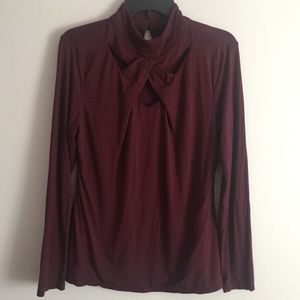 INC mock neck cutout top